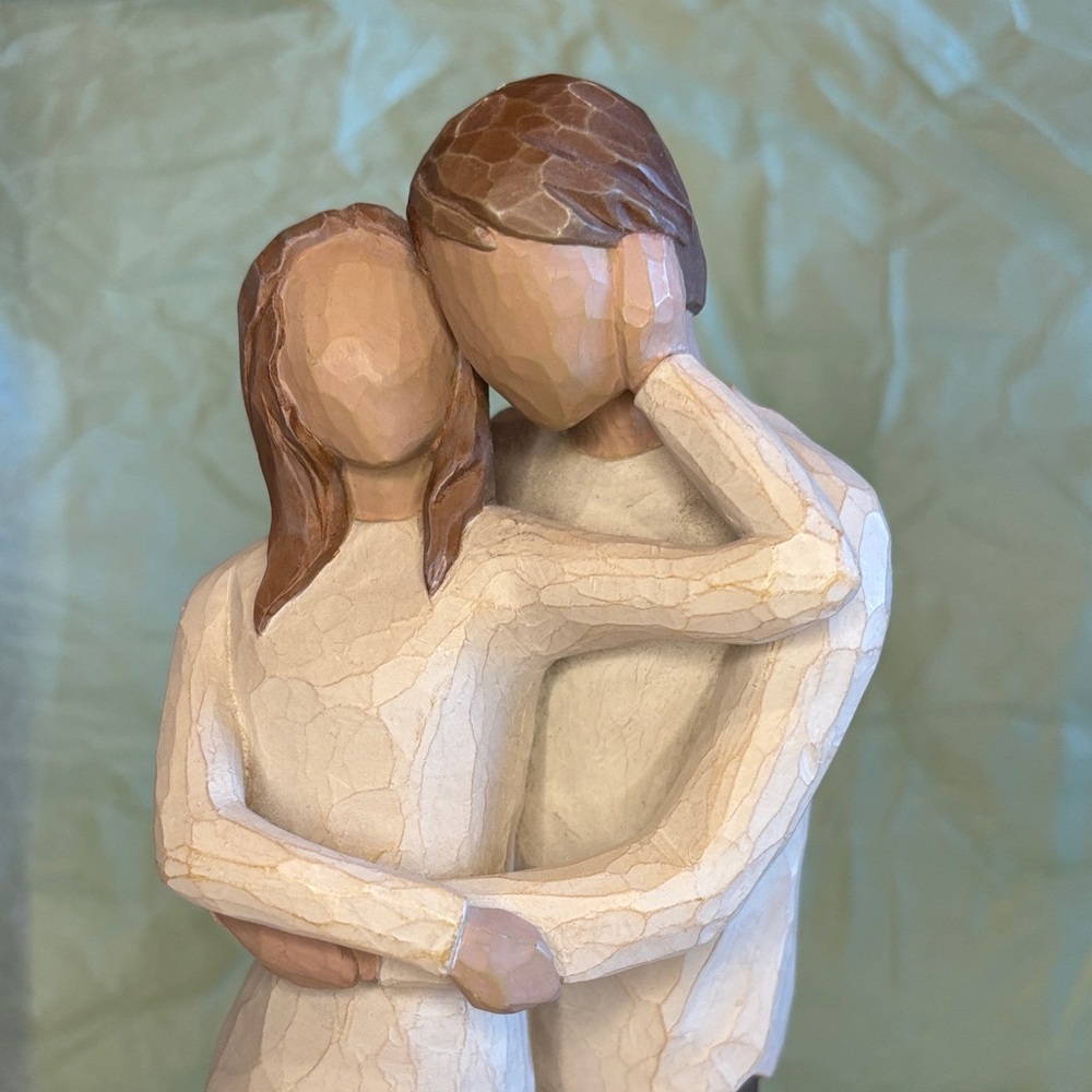 Willow Tree Embrace Sculpture - Together 2000 Cream, Brown - Picture 10 of 17